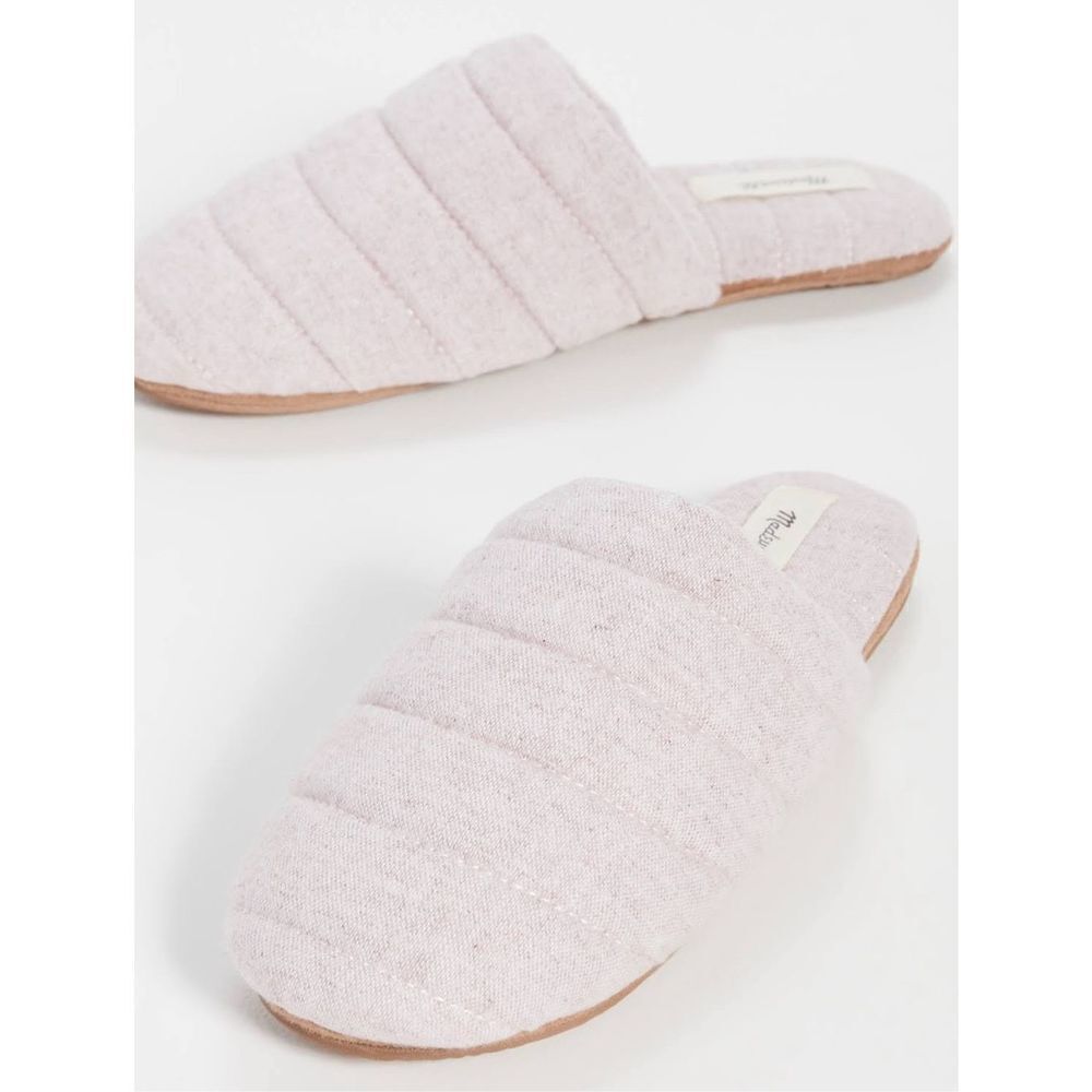 Madewell Quilted Puffy Slippers Womens Size 7 Pink Slip On Shoes‎